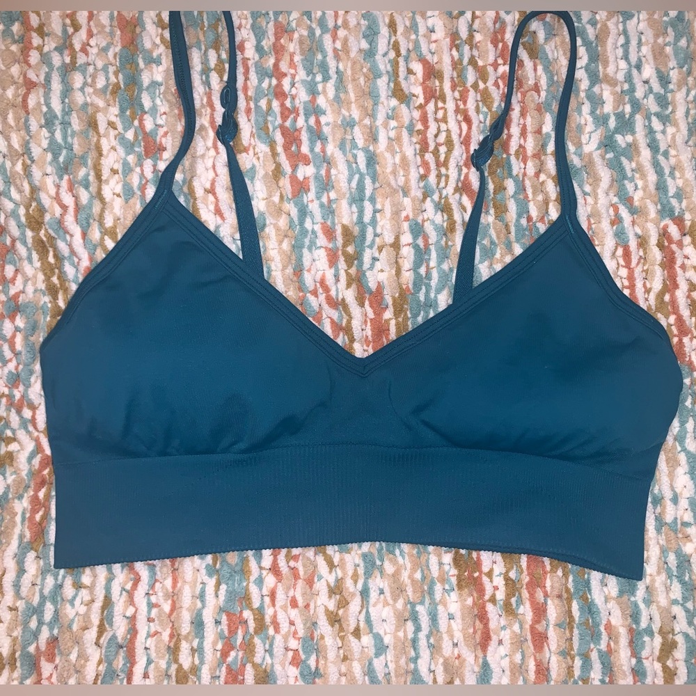 Lululemon Teal Sports Workout Bra Size 10